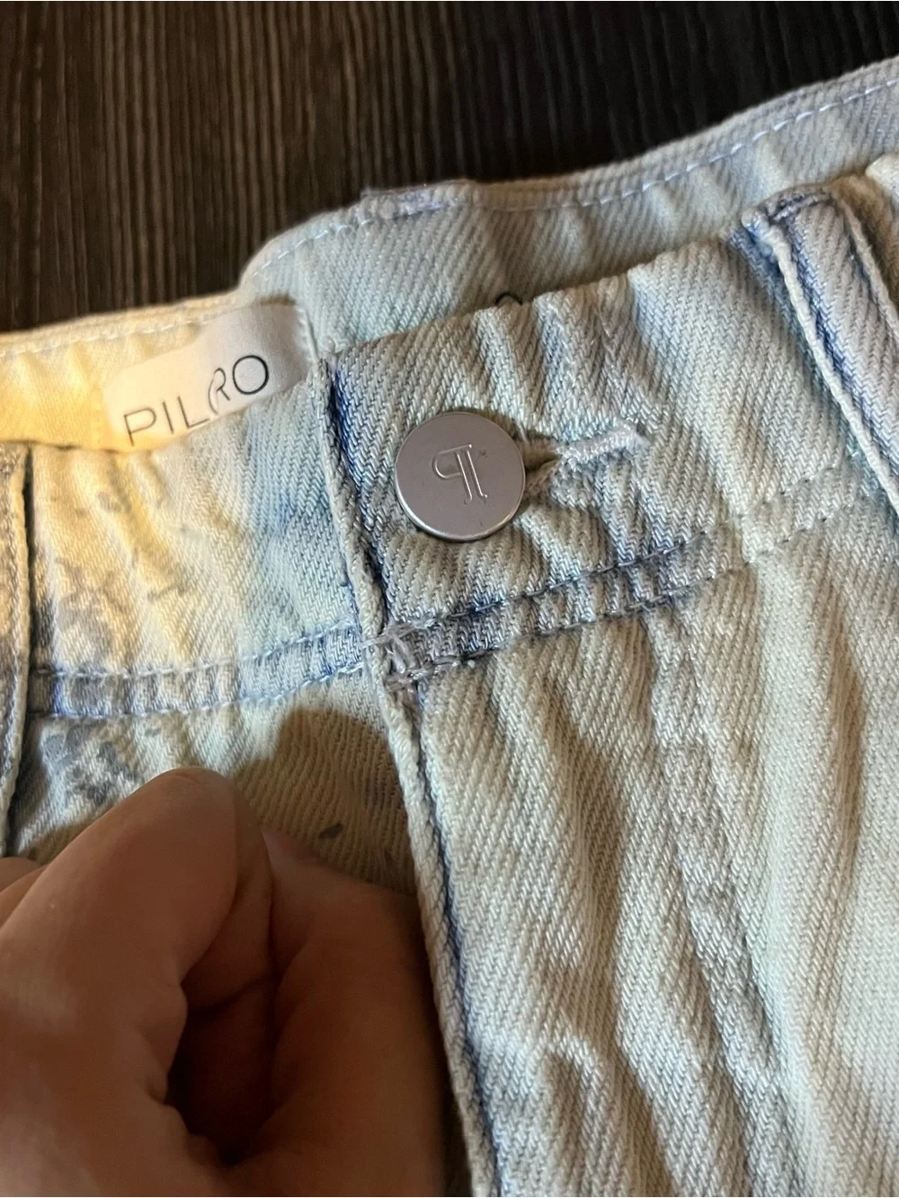 Anthropologie Pilcro Denim Jorts Shorts Ocean Sea Sky Floral 28
